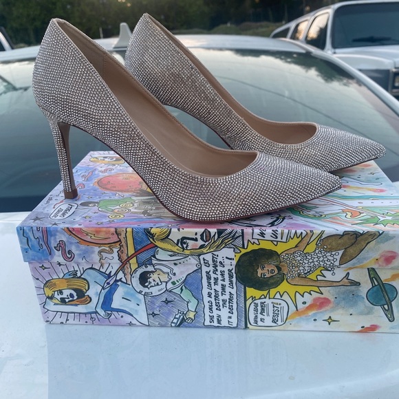 Jeffrey Campbell Pelara Nude Champagne… Nordstrom $220 size 7.5 - Picture 3 of 5